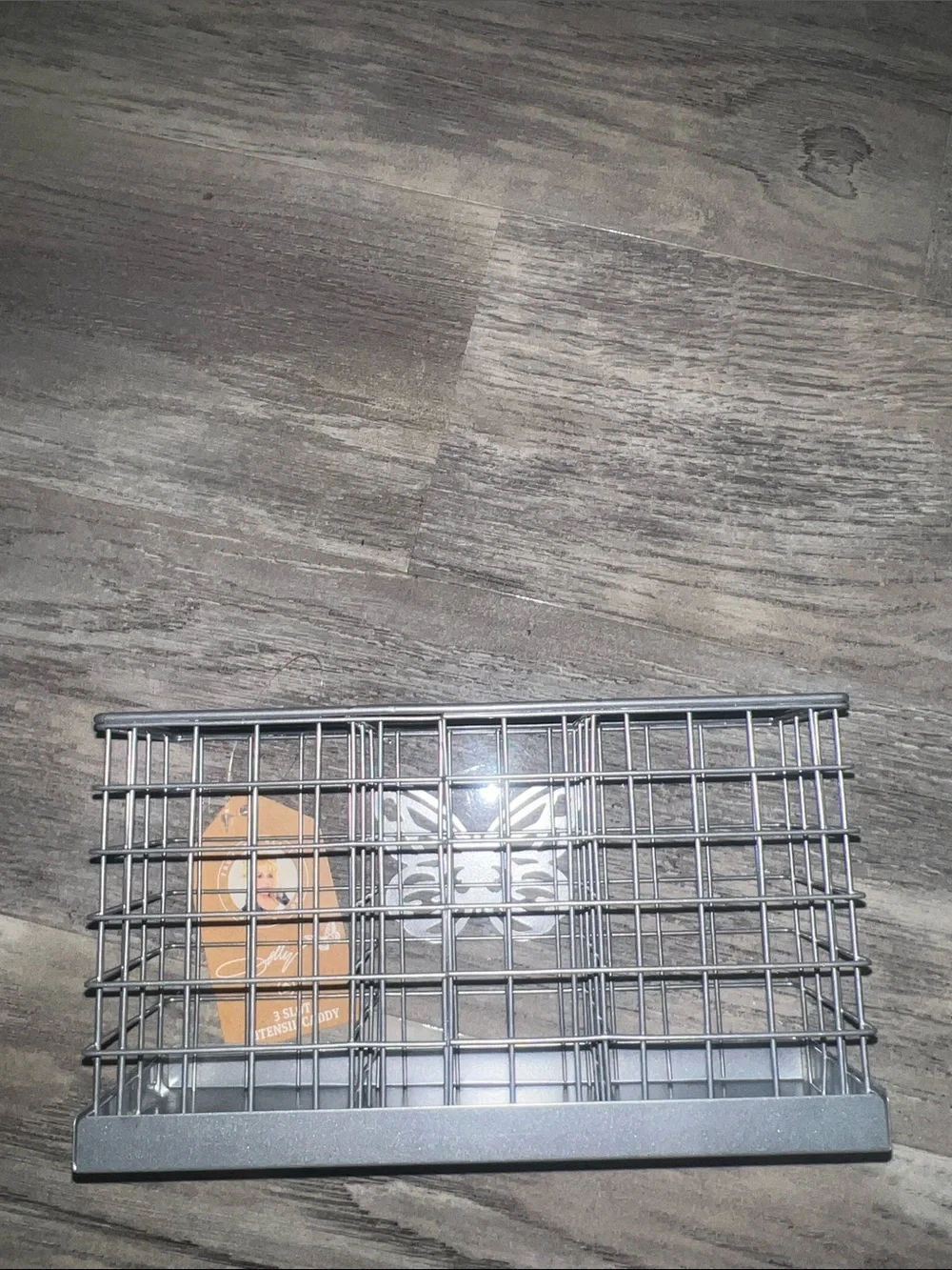 Dolly Parton - Silver Metal 3-Slot Wall Utensil Caddy with Butterfly Accent